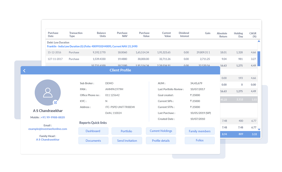 InvestWell Mint Modern Software Solution for Financial Advisors